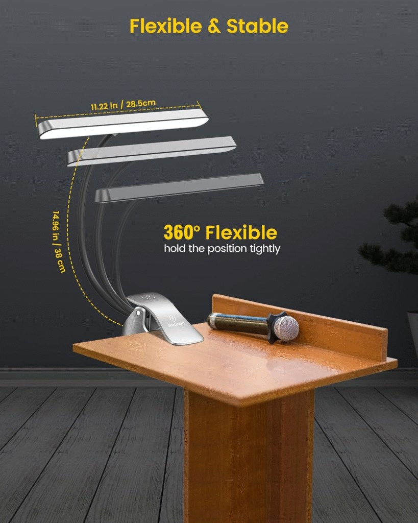 Glocusent 57 LED Music Stand Light Review: USB‑C Rechargeable Piano Lamp with Eye‑Friendly Amber Mode & 140‑Hour Battery 1 image 101
