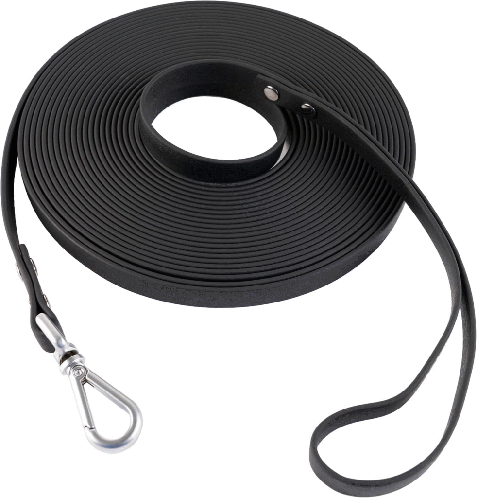 Dog Training Long Leash – Waterproof Outdoor Recall Lead (Black, 20FT) 1 image 148