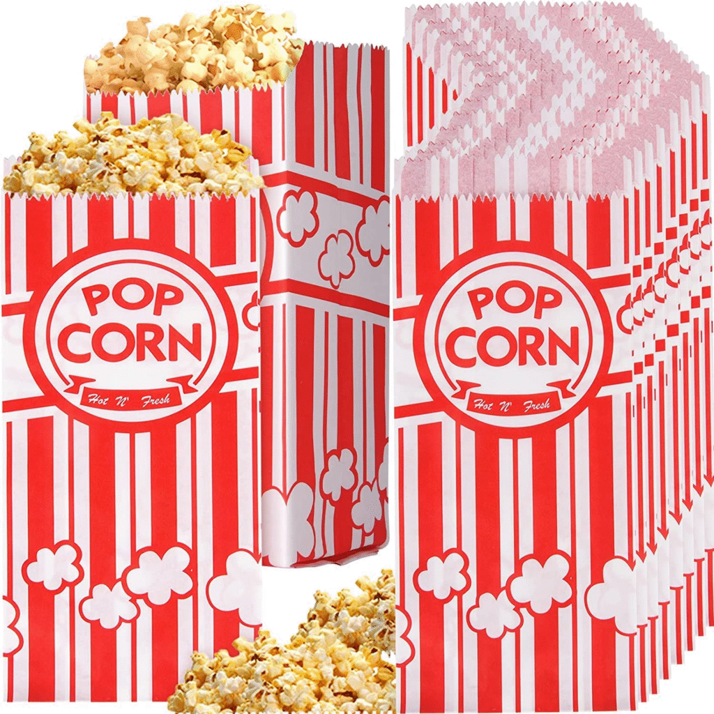 1000 Pieces Paper Popcorn Bags (1 oz) Review: Grease-Resistant, Classic Stripes, Bulk Value for Parties, Carts & Movie Nights 1 image 155