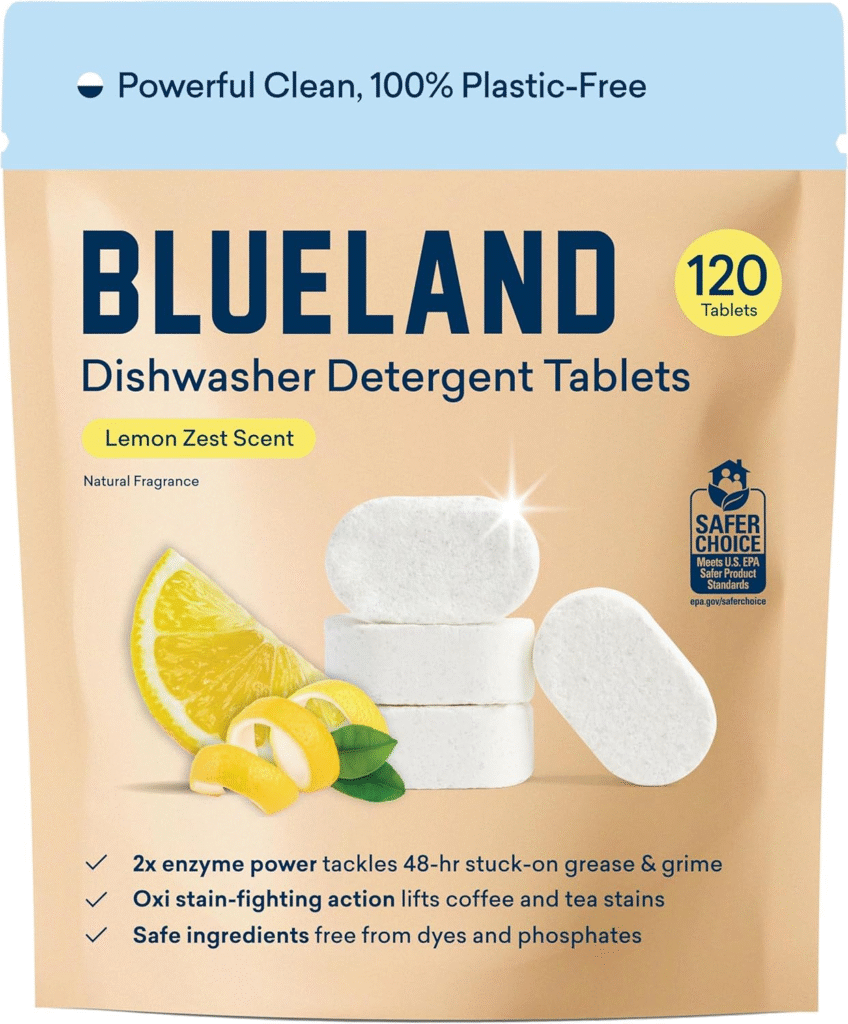 Blueland Plastic‑Free Dishwasher Tablets Review (120 Count): PVA‑Free, Eco‑Friendly Pods That Actually Get Dishes Clean 1 image 156