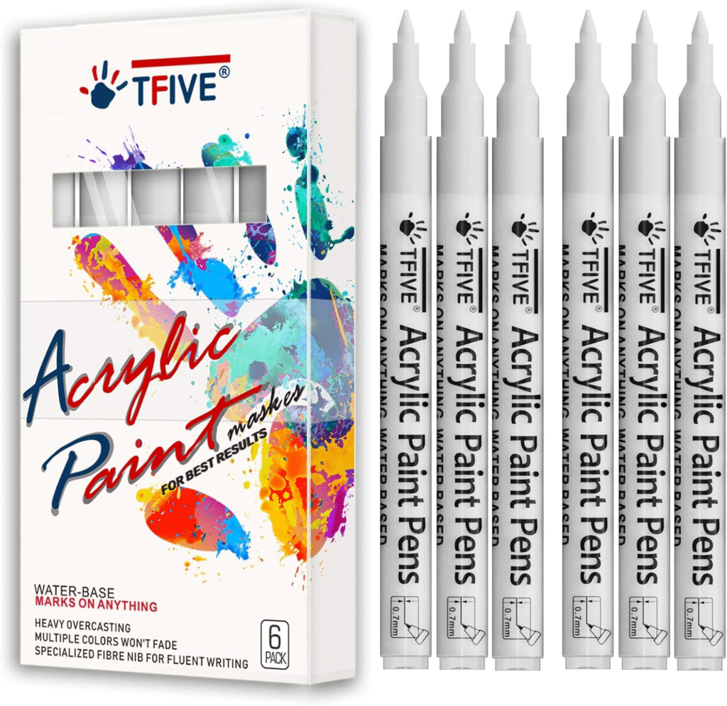White Marker Paint Pens Review – 6-Pack Extra Fine Acrylic Markers for Any DIY Craft or Art Project 1 image 38