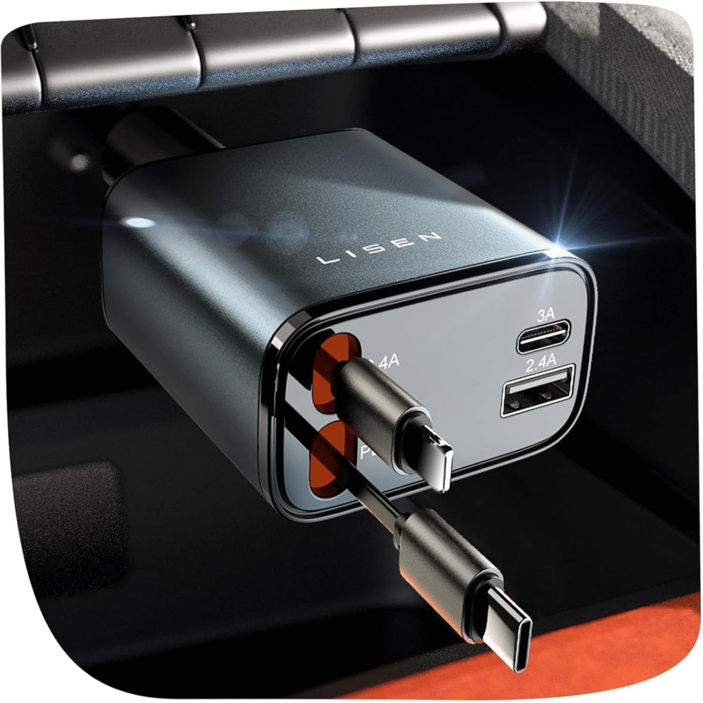 LISEN Retractable Car Charger Review – The Best 69W USB-C Car Charger for iPhone 17, Travel & Truck Accessories 1 image 184