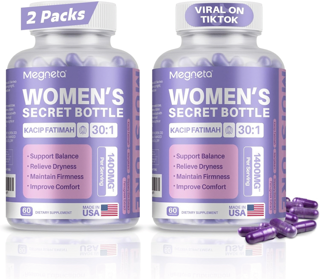 Vaginal Moisturizer Capsules Review: Kacip Fatimah 1,000 mg + Manjakani 200 mg + Slippery Elm – Vegan, 120 Capsules for pH Balance, Dryness, and Odor Support 1 image 75